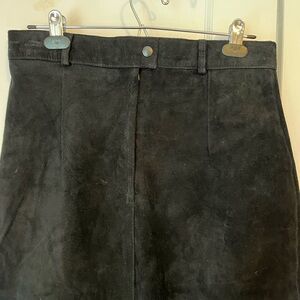 Classic Black Suede Skirt